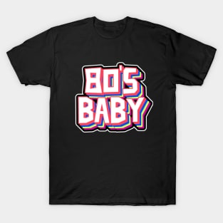 Retro 80s Baby Typography T-Shirt